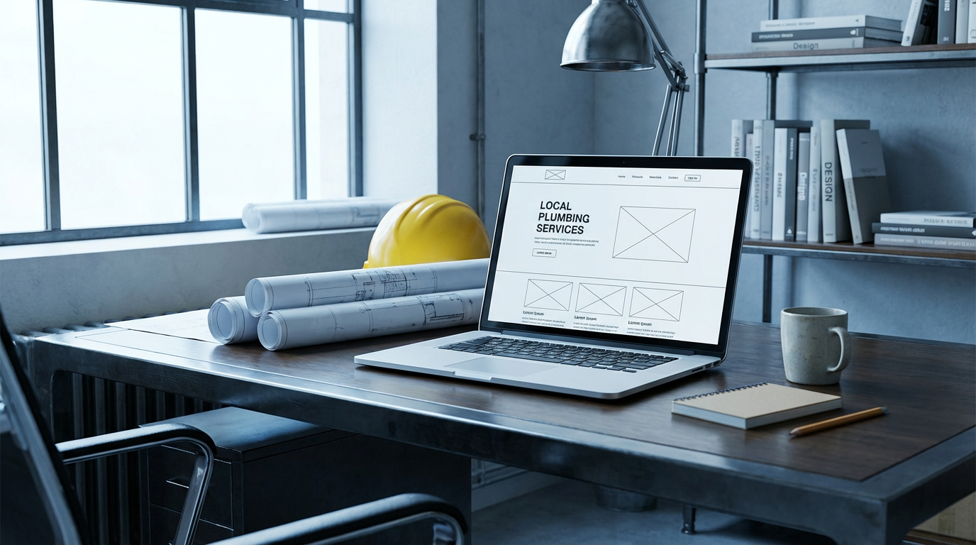 Modern web design workspace